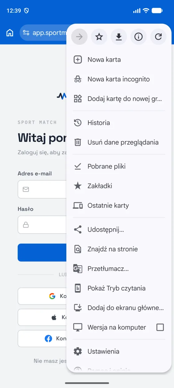 Zrzut ekranu: Dotknij Dodaj do ekranu głównego.
