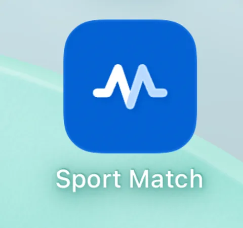 Zrzut ekranu: Sport Match jest na ekranie głównym. Od teraz otwieraj ją stamtąd.