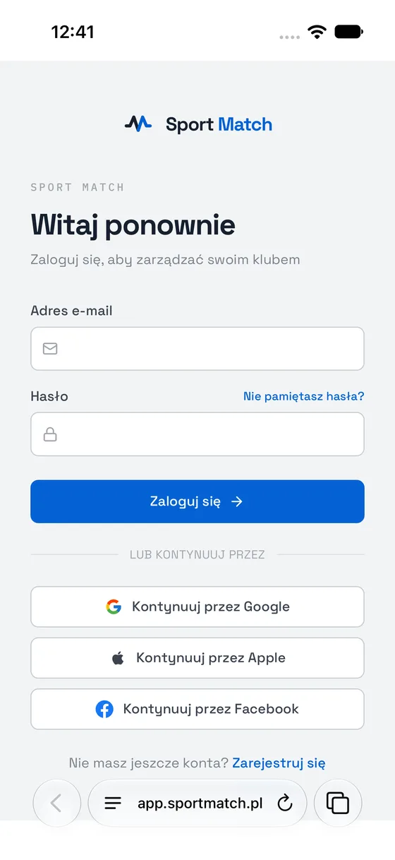 Zrzut ekranu: Dotknij przycisku menu strony ≡ na lewym końcu paska adresu, na dole ekranu.